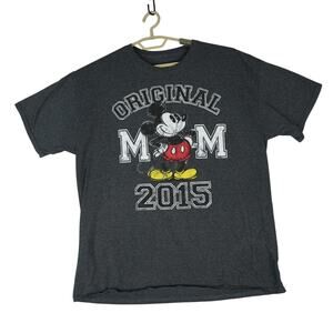 Disney T-Shirt Adult XL 46/48 Gray Original MM 2015 Graphic Tee Mickey Mouse